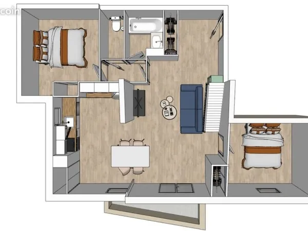 T3 BIS rénové - 76 m² - dernier étage - parking - Marguerittes