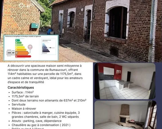 Maison à vendre Rumaucourt
