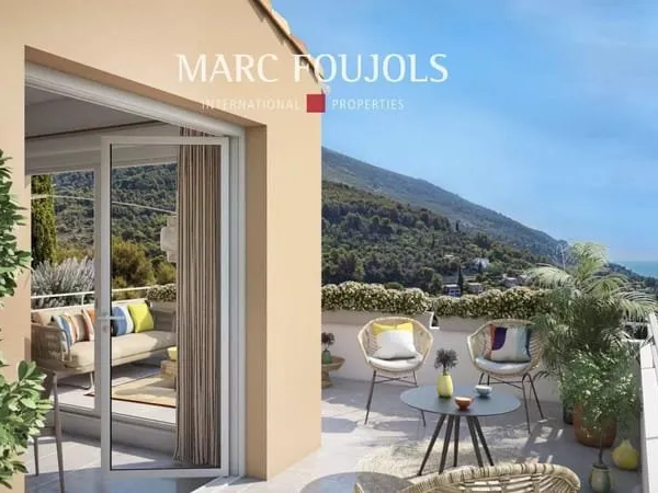 L'Appartement neuf 3 pièces vue mer avec balcon et parking sur la hauteur de Menton