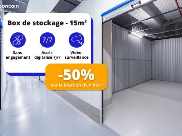 GRANDS BOX À LOUER / GARDE-MEUBLE SÉCURISÉ À POISSY - 15 à 50m²