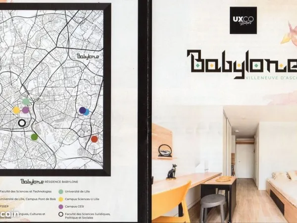Studio étudiant à Babylone Villeneuve d'Ascq