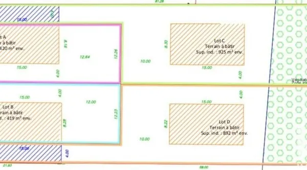 Terrain 925 m²