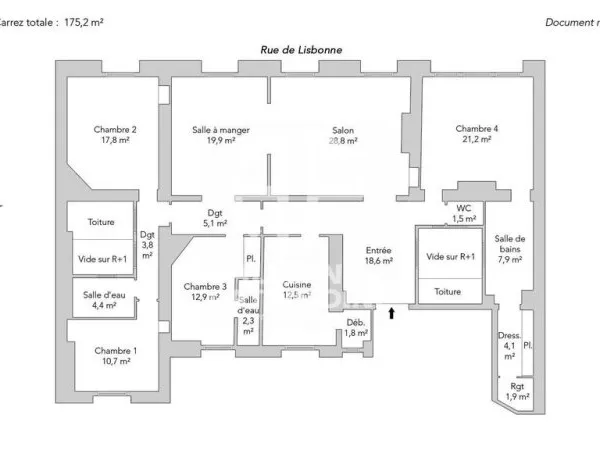 Appartement 6 pièces 175 m²
