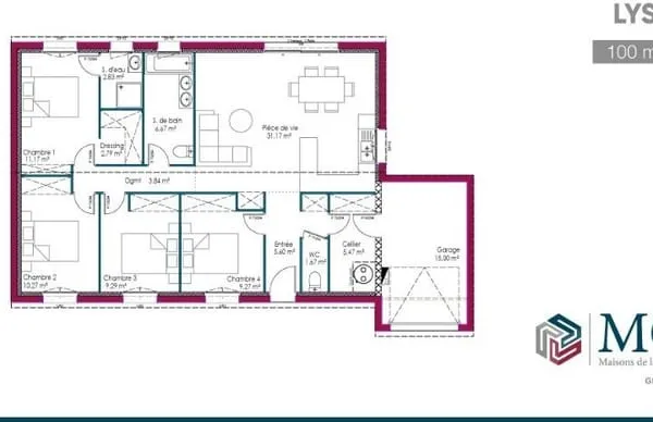 Maison 5 pièces 100 m²