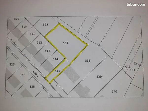 Terrain constructible 1082 m2