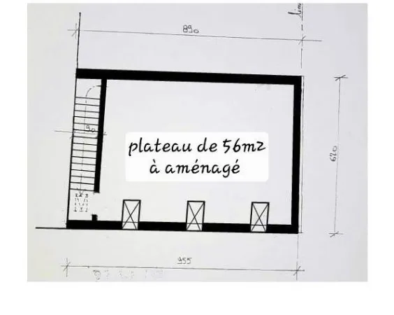Appartement 1 pièce 56 m²