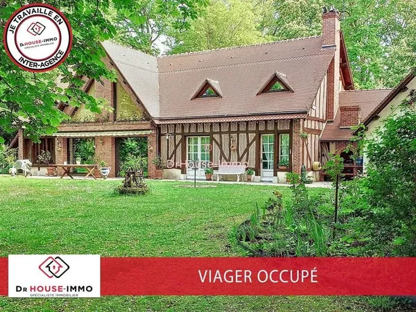 **VIAGER** à vendre, 45160 OLIVET, LOIRET, Propriété 210 m2 sur parc de 1,2 ha, en viager occupé D 7