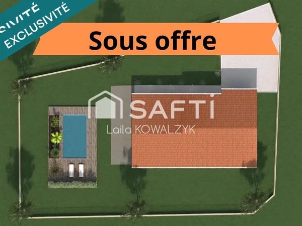 Terrain constructible 950 m² - Plat, borné, libre constructeur
