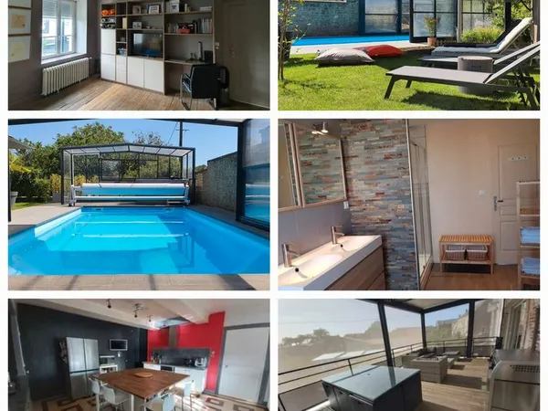 Maison de maître avec piscine et appartement