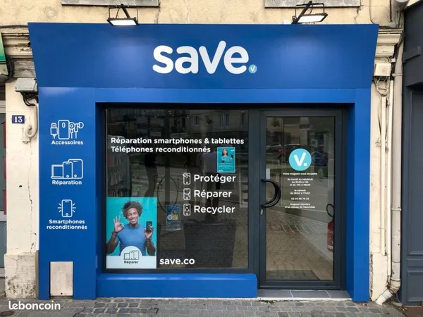 Commerce réparation téléphonie enseigne Save