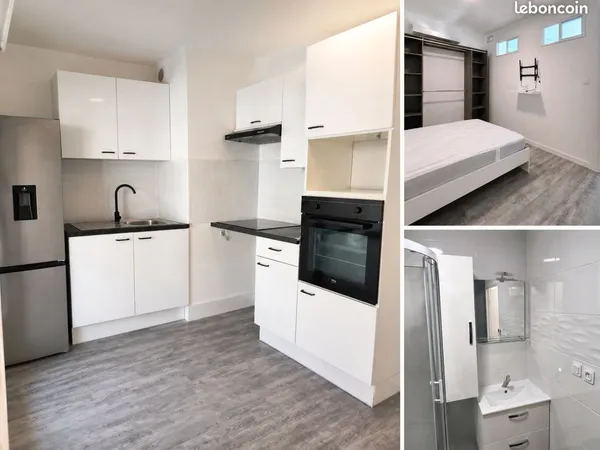 T2 meublé 35 m² rénové - Centre La Trinité - Disponible 1er juin