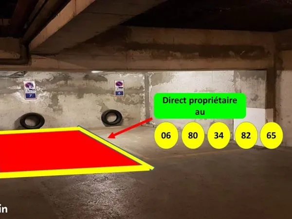 Parking sécurisé centre ville à 50 mètres de la plage et à 150m de la GARE TGV