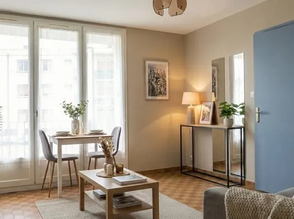 T1 bis + parking privatif + grand balcon