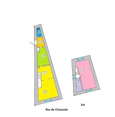 Immeuble 2 pièces 50 m²