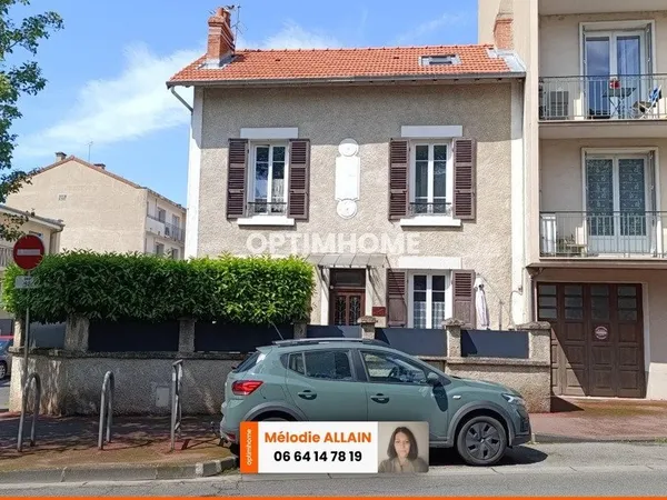 BAISSE DE PRIX - VICHY JEANNE D'ARC- MAISON RÉNOVÉE AVEC COUR ET GARAGE