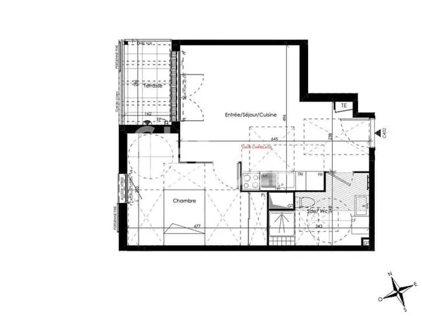 Appartement 2 pièces 44 m²