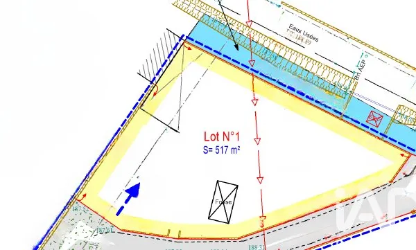 Terrain en individuel 517 m²