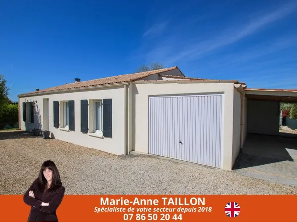Maison de plain pied avec garage où vous n'aurez qu'a poser vos valises