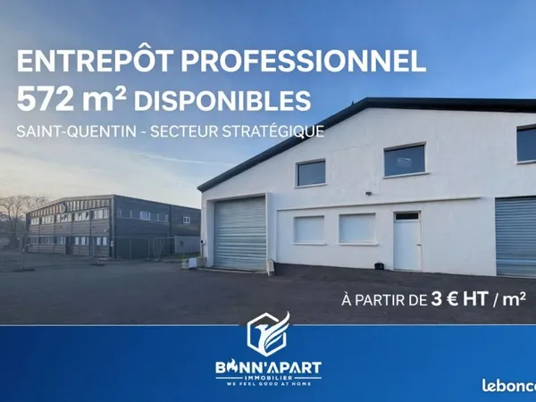 Entrepôt 572 m² SAINT QUENTIN