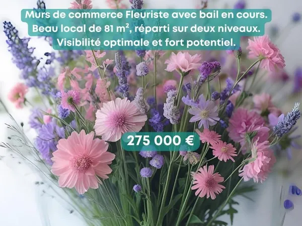 Murs de commerce Fleuriste avec bail en cours. Possibilité d