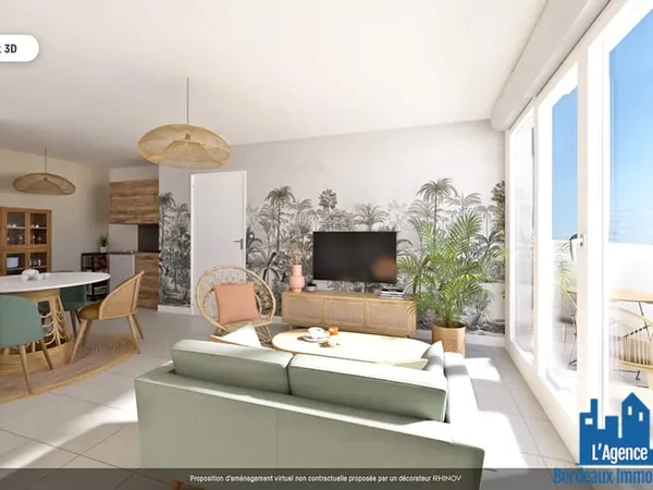 COMPROMIS SIGNE !! EYSINES BOURG - APPARTEMENT TYPE 2 41m2 - DERNIER ETAGE - BALCON - PARKING - VEND