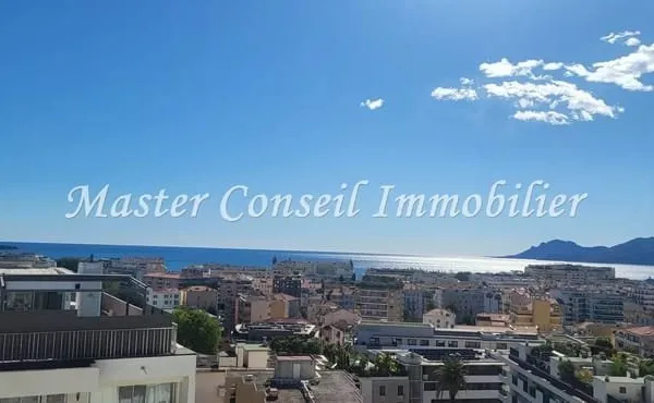 Cannes Montfleury Dernier Etage 3P 94M² + 60M² Terrasse Toit Vue Mer