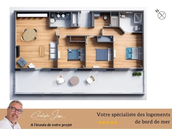T4 avec terrasse de 32m2 et garage