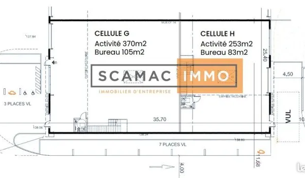 Local d'activité 811 m²