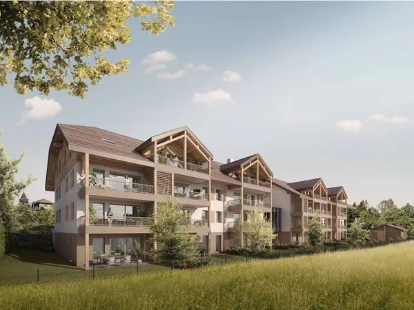 EXCLUSIVITE FETERNES T3 56 m², balcon avec cellier, 2 stationnements, calme (74500)