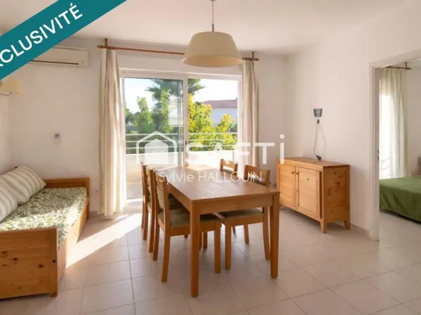 Appt F2 vue mer et accès direct,34 m² balcon parking