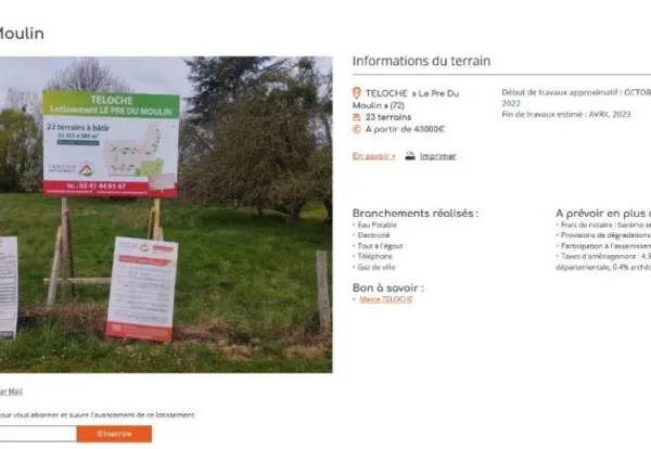 Terrain 371 m²