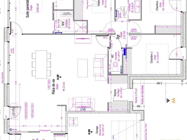 Maison familiale 4 chambres - 110 m² habitables + garage - Aubigny