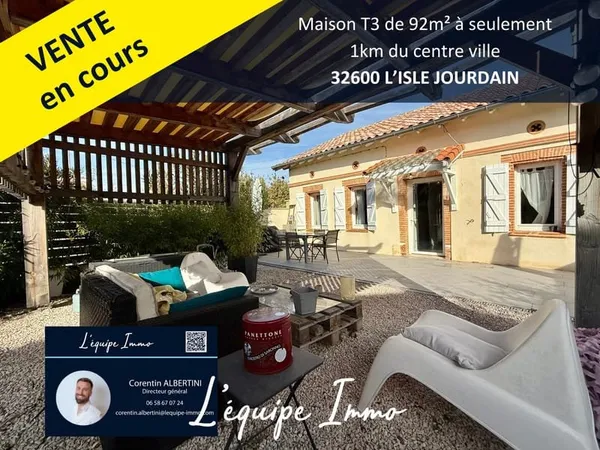 COUP DE COEUR ASSURÉ POUR CETTE MAISON T3 À 1KM DU CENTRE-VIL