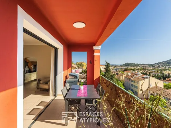Appartement-villa avec terrasses panoramiques et vue mer