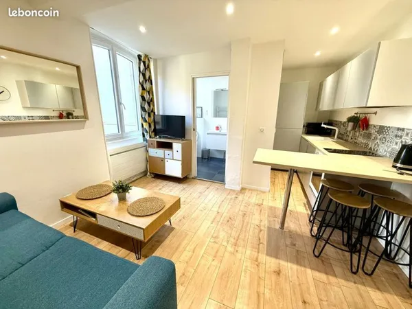 Krutenau - t2 meublé - 25 m² - rdc