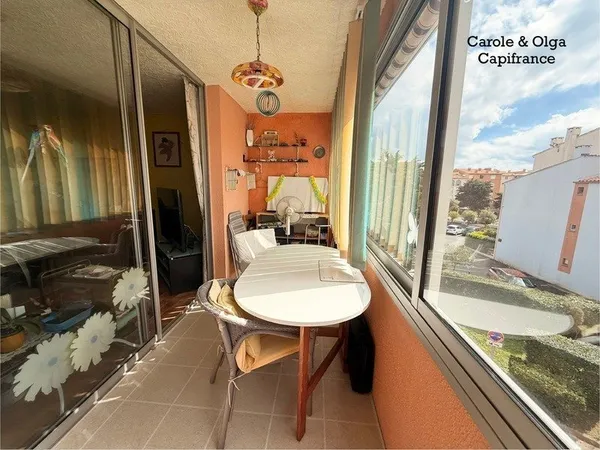 Appartement à vendre 3 pièces LE CAP D agde, parking et cellier, proche des commerces et de la plage