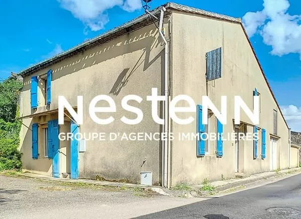 Maison en pierre de 89 m2 à rénover avec 2 chambre et garage à moins de 5 km de Nérac