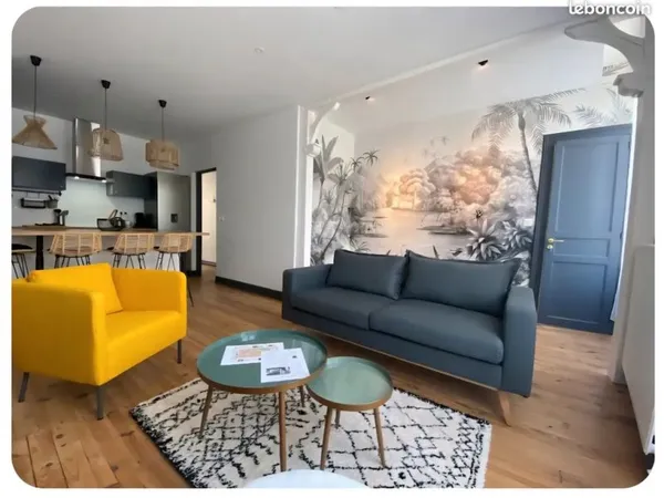 Appartement meublé T4 - 3 sdb plein centre ville