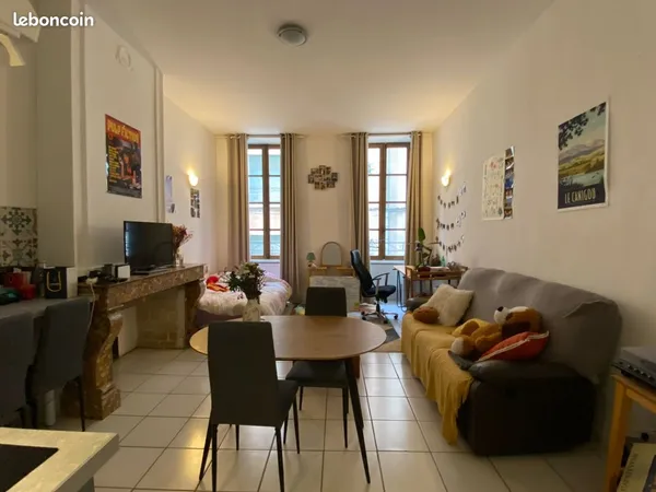 Grand studio meublé