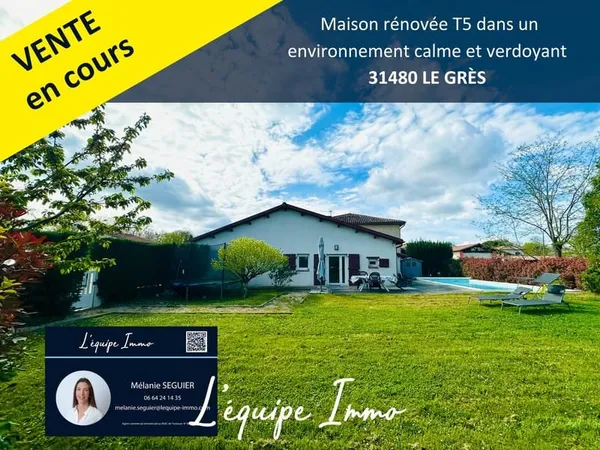 MAISON FAMILIALE T5 GARAGE JARDIN PISCINE