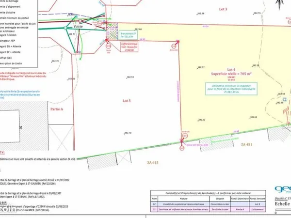 Terrain 705 m² Veauche