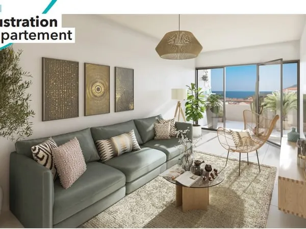 T3 neuf Port Vendres vue mer