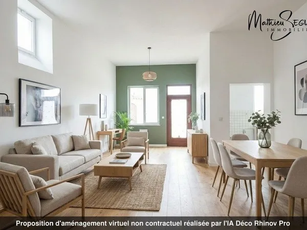 GREZIEU LA VARENNE plateau appartement T3 de 63,59 m² avec jardin de 86.41 m² avec 2 stationnements
