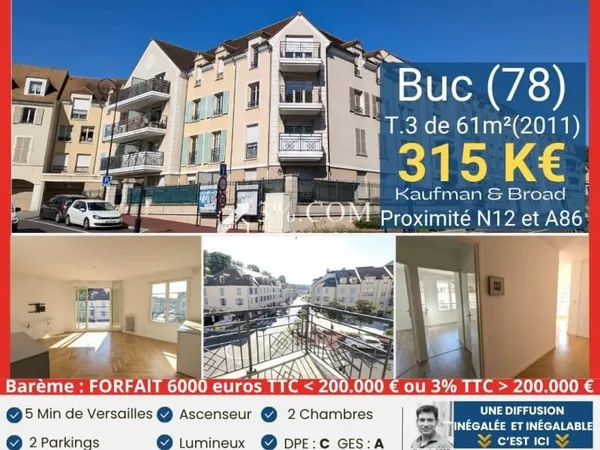 Appartement 3 pièces 62 m²