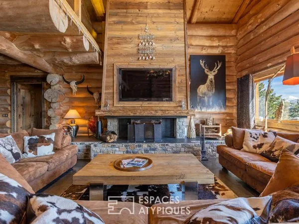 Chalet en fuste face aux Pyrénées dans une atmosphère authentique
