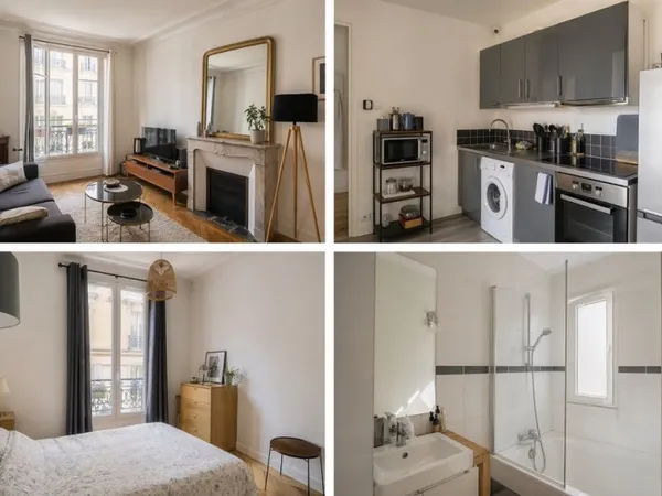 Paris 15e ? 2 pièces meublé calme et lumineux