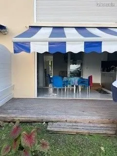 Bel appart t2 jardin vue mer res securisee parking interieur a 3 mn a pieds plage restaurants terrai