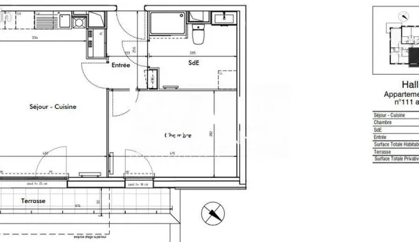 Appartement 2 pièces 42 m²