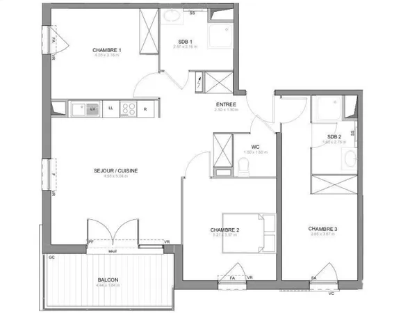 Vente Appartement 4 pièces