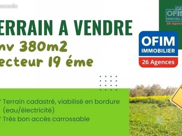 Terrain 376 m² Le Tampon